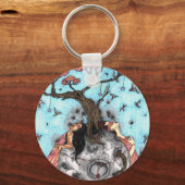 「月で」キーチェーン キーホルダー (正面)