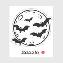 月とこうもりのドードル シール