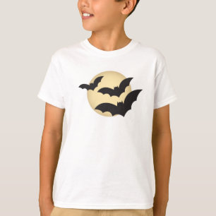 月とこうもりハロウィーン Tシャツ