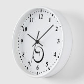 月とこうもり 壁時計 (傾斜)