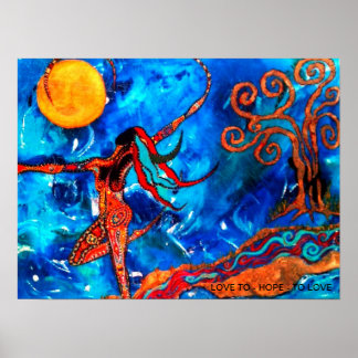 月との踊り ポスター