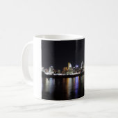 月とのCincinnatのスカイライン コーヒーマグカップ (正面左)