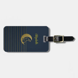 月とウサギのネイビーラゲッジタグ ラゲッジタグ