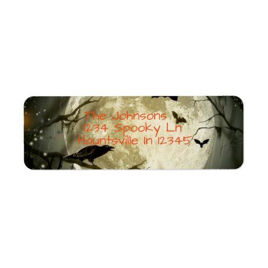 月とカラス ラベル (正面)