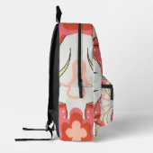 月とキノコのミニマル | クール プリントバックパック (左)