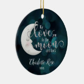 月とクリスマスのお飾りに愛して セラミックオーナメント (右)