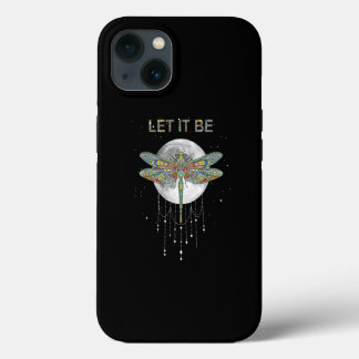 月とトンボの夢のキャッチャーにする iPhone 13ケース
