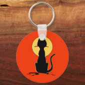 月とハロウィーン猫～ キーホルダー (正面)