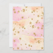 月とバックに愛されるベビーガールシャワー 招待状 (裏面)