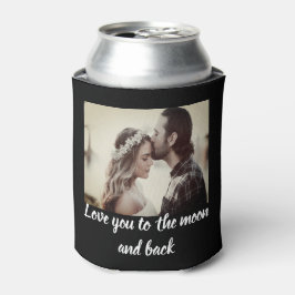 月とバックに愛する写真パーソナライズされた 缶クーラー
