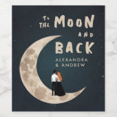 月とバックの愛の物語は空モダンを星にする ワインラベル (シングルラベル)