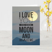 『月とバックカードに愛して』 カード (黄色い花)