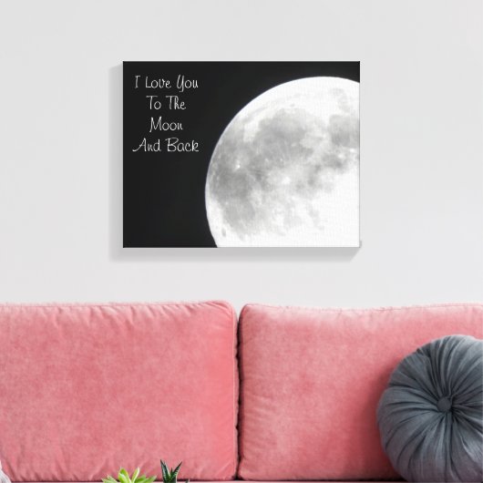 月とバックキャンバスの印刷に愛している キャンバスプリント (インサイチュ (リビング))