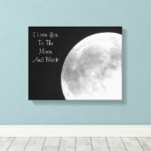 月とバックキャンバスの印刷に愛している キャンバスプリント (インサイチュ (ウッドフロア))