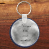 月とバックキーリングにあなたを愛する キーホルダー (正面)