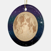 月とバッククリスマスにあなたを愛する セラミックオーナメント (左)