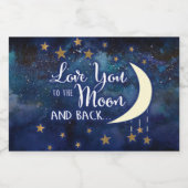 月とバックシールにあなたを愛する フードラベル (シングルラベル)