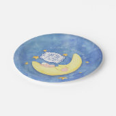 月とバックスターにタイポグラフィ赤ちゃんシャワー ペーパープレート (アングル)