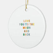 月とバックトートバッグポケットにあなたを愛する セラミックオーナメント (左)