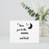 月とバックハガキに愛してる ポストカード (スタンド正面)