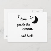 月とバックハガキに愛してる ポストカード (正面/裏面)