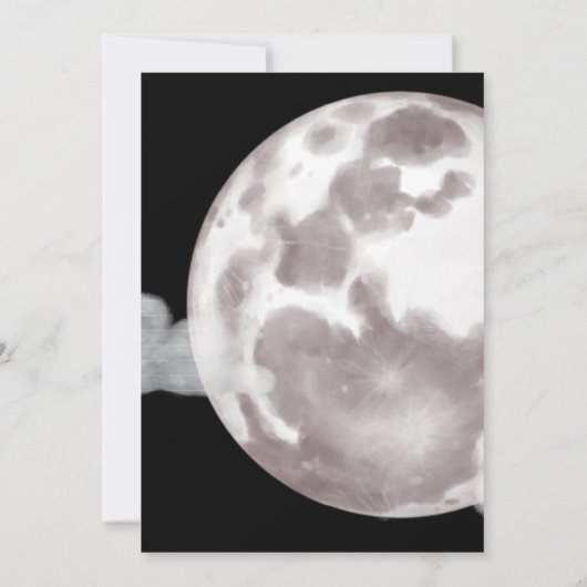 『月とバックベイビーシャワー』 招待状 (裏面)