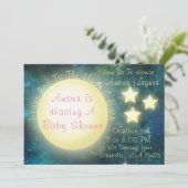 『月とバックベビーシャワー招待状』 招待状 (スタンド正面)