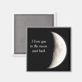 月とバックマグネットにあなたを愛する マグネット (正面/裏面)