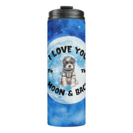 月とバックミニチュアシュナウザーにあなたを愛している タンブラー