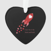 月とバックロケット船にあなたを愛する オーナメント (裏面)