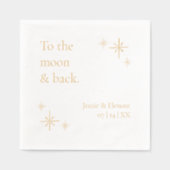 月とバックロマンチック結婚ことわざ 箔ナプキン (正面)