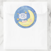 月とバック赤ちゃんシャワーにあなたを愛する ラウンドシール (バッグ)