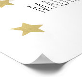 月とバック赤ちゃんシャワー歓迎サイン ポスター (角)