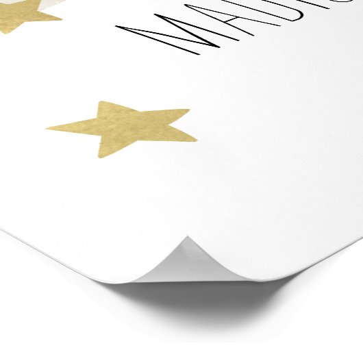 月とバック赤ちゃんシャワー歓迎サイン ポスター (角)