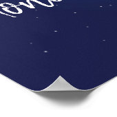 月とバック赤ちゃんシャワー歓迎ポスター ポスター (角)