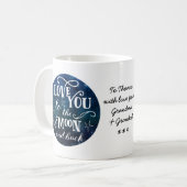 月とバック銀河系マグにあなたを愛する コーヒーマグカップ (正面左)