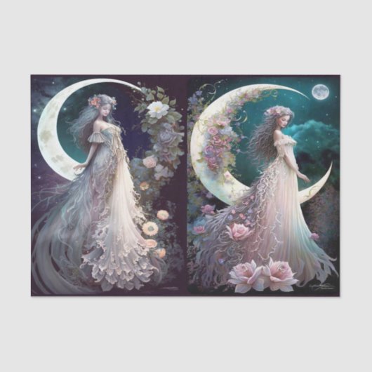 月とバラ 薄葉紙 (正面)