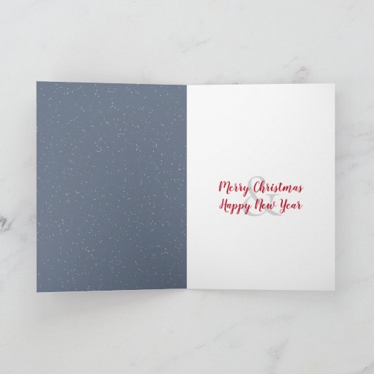 月とフクロウの冬の木 シーズンカード (内部)