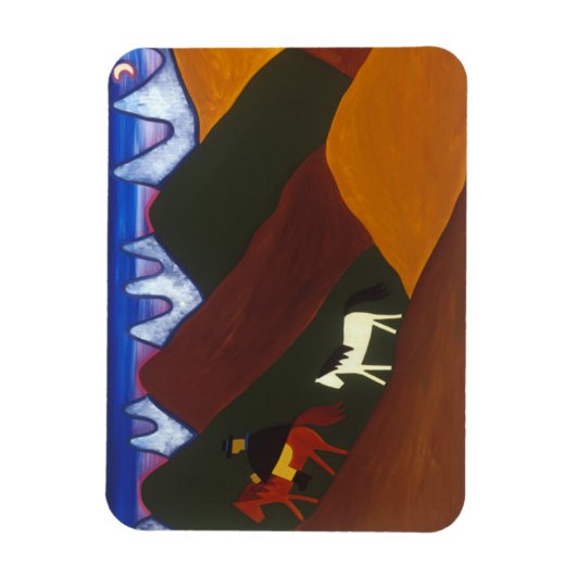 月とプーマことわざさようなら マグネット (縦)