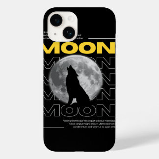 月とミスティックウルフのカスタムフォンケース Case-Mate iPhone 14ケース
