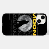 月とミスティックウルフのカスタムフォンケース Case-Mate iPhoneケース (裏面 (横))