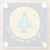 月とロッケットシップに愛してる ガラスコースター (裏面)