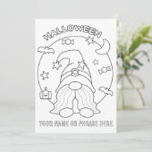 月と一緒にハロウィンの小人を自分で色付けしよう シーズンカード (スタンド正面)