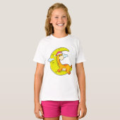月と一緒に眠るキリン Tシャツ (正面フル)