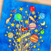 月と与え星の葉書をお願いしよう ポストカード