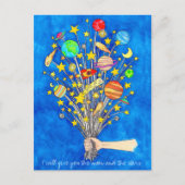 月と与え星の葉書をお願いしよう ポストカード (正面)