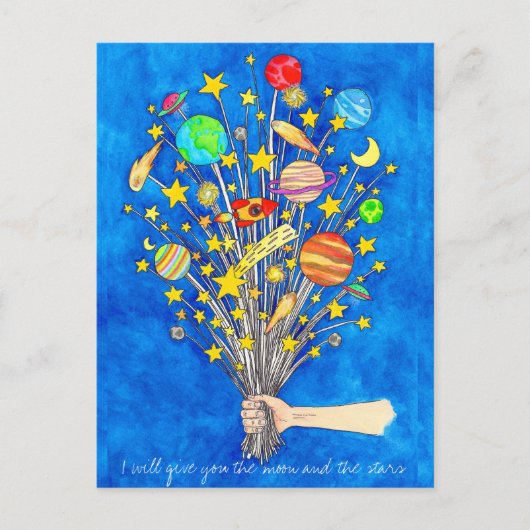 月と与え星の葉書をお願いしよう ポストカード (正面)