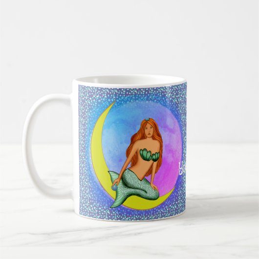 月と人魚姫 コーヒーマグカップ (左)