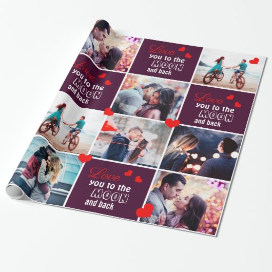 月と写真を包む紙 ラッピングペーパー (アンロールド)