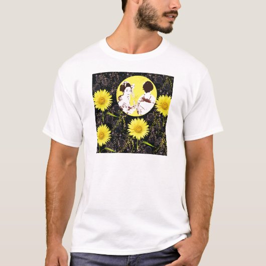 月と向日葵と舞妓2 Tシャツ (正面)
